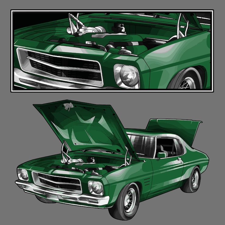 Vetor ilustração de corrida de arrancada verde isolada em fundo preto para negócios de design gráfico de camiseta de pôster