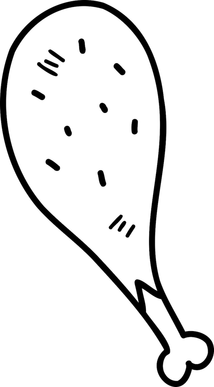 Vetor ilustração de coxinhas de frango frito desenhadas à mão