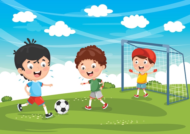 jogo de futebol infantil 897415 Foto de stock no Vecteezy