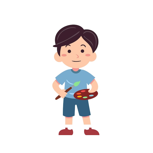 Ilustração de criança pintor