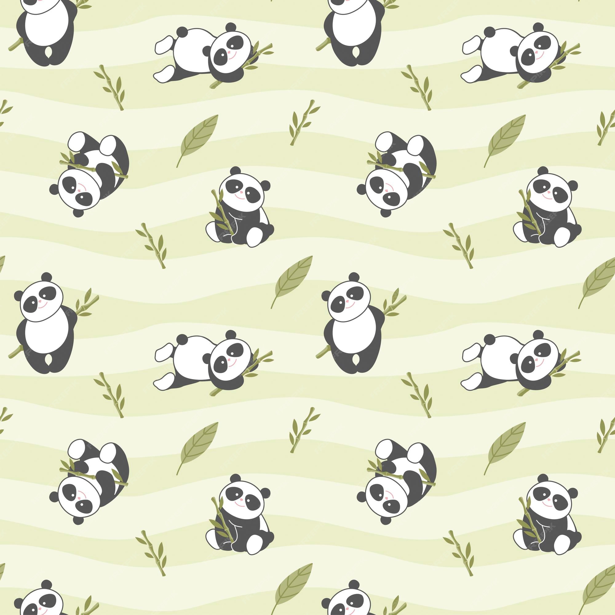 Padrão De Panda Sem Costura Dos Desenhos Animados Para Crianças E Tecidos E  Têxteis E Embalagem E Papel De Embrulho E Jardim De Infância. Foto Royalty  Free, Gravuras, Imagens e Banco de