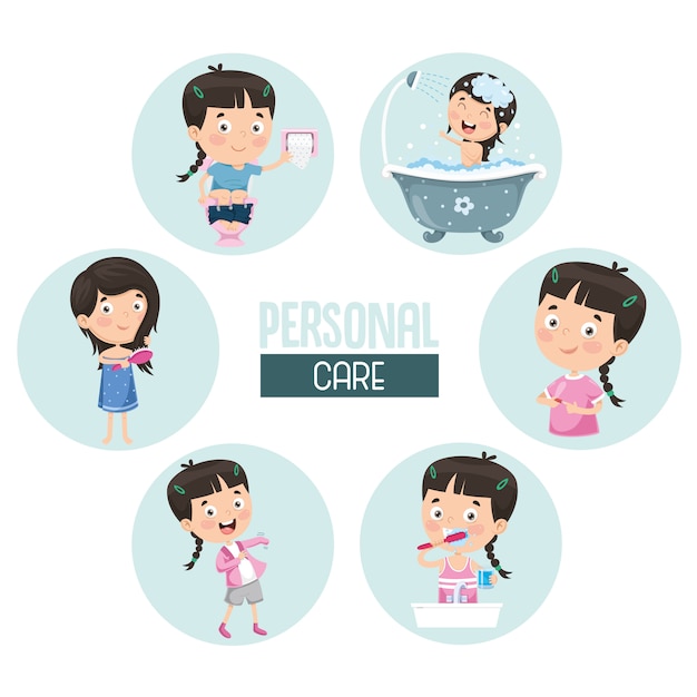 Ilustração de cuidados pessoais