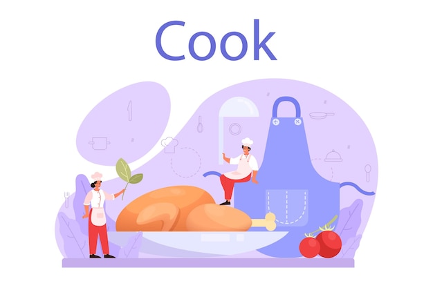 Ilustração de culinária ou especialista em culinária