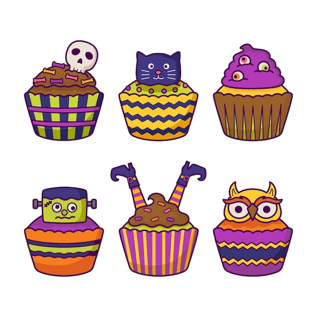 Ilustração de cupcake de halloween