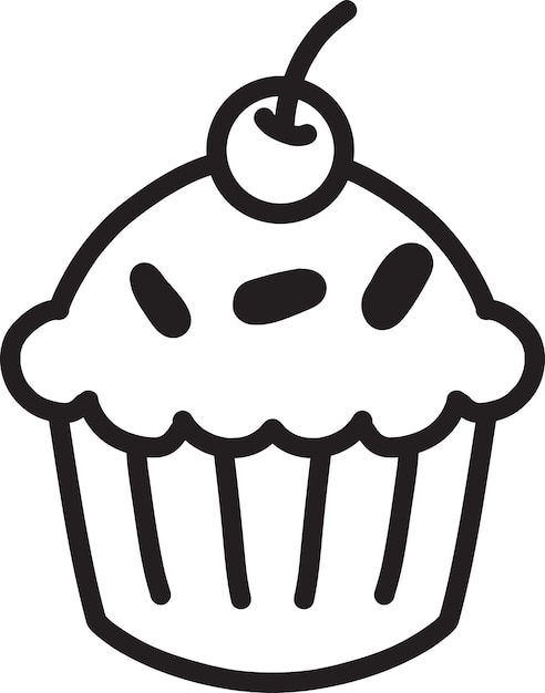 Ilustração de cupcakes desenhados à mão