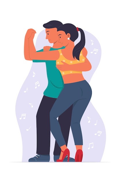 Ilustração de dança de bachata