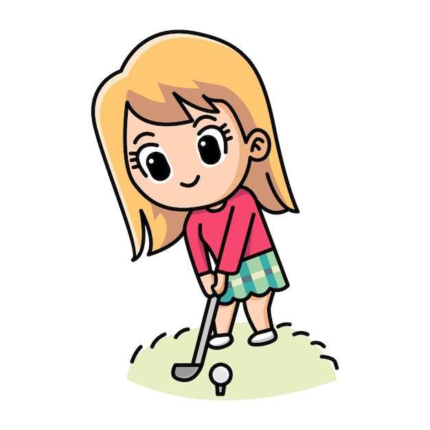 Desenho animado fofo de lua de golfe jogando golfe, Gráficos - Envato  Elements