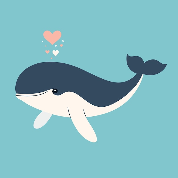 Ilustração de desenho animado de baleia