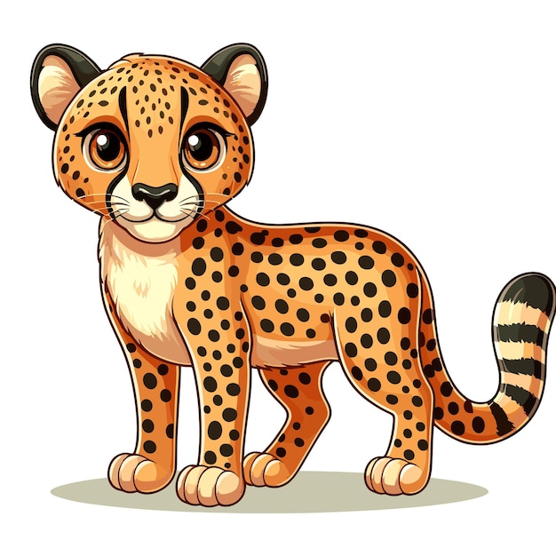 Vetor ilustração de desenho animado de cheetah vector