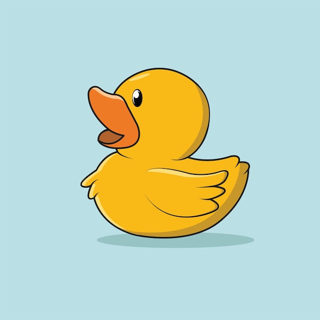 Ilustração de desenho animado de pato bonito vetorial Ilustração plana Ícone de pato mascote