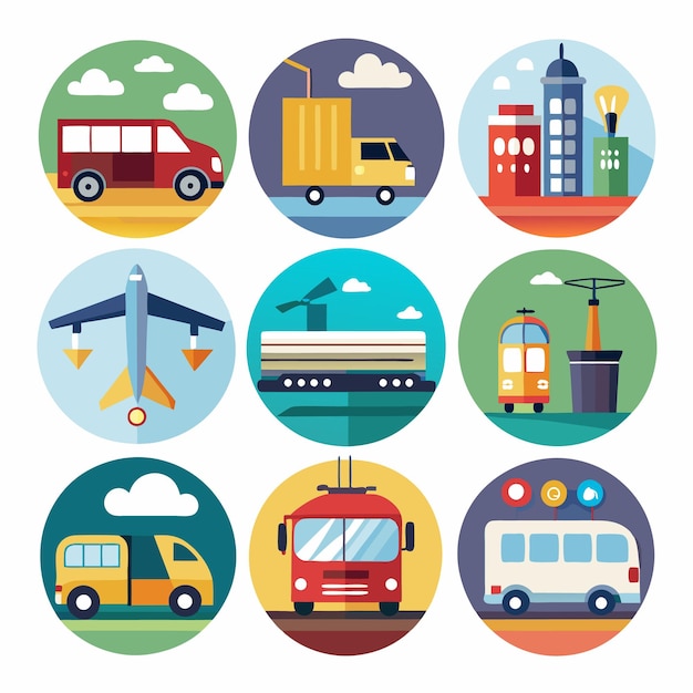 Ilustração de desenho animado de transporte
