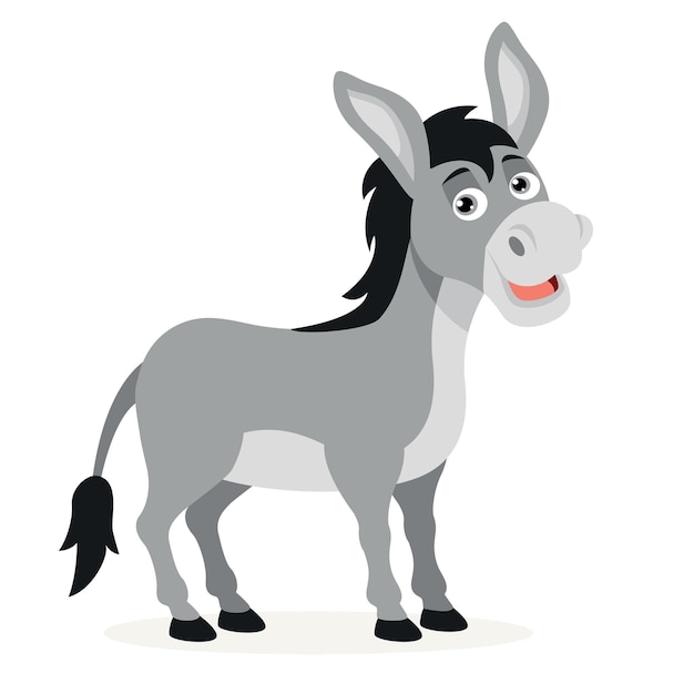 Ilustração De Burro Feliz De Desenhos Animados PNG , Clipart De