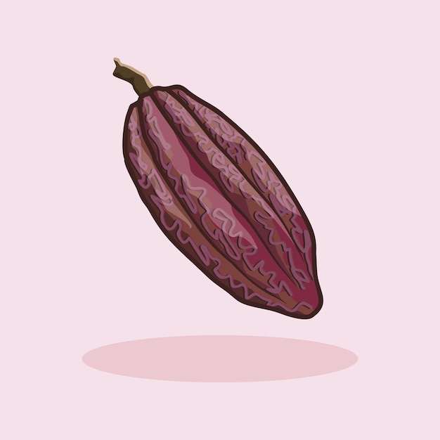Vetor ilustração de desenho animado desenhada à mão de frutas frescas de chocolate