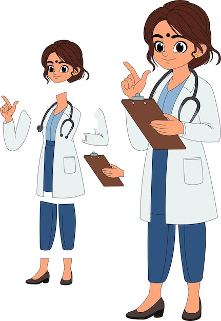 ilustração de desenho animado do médico