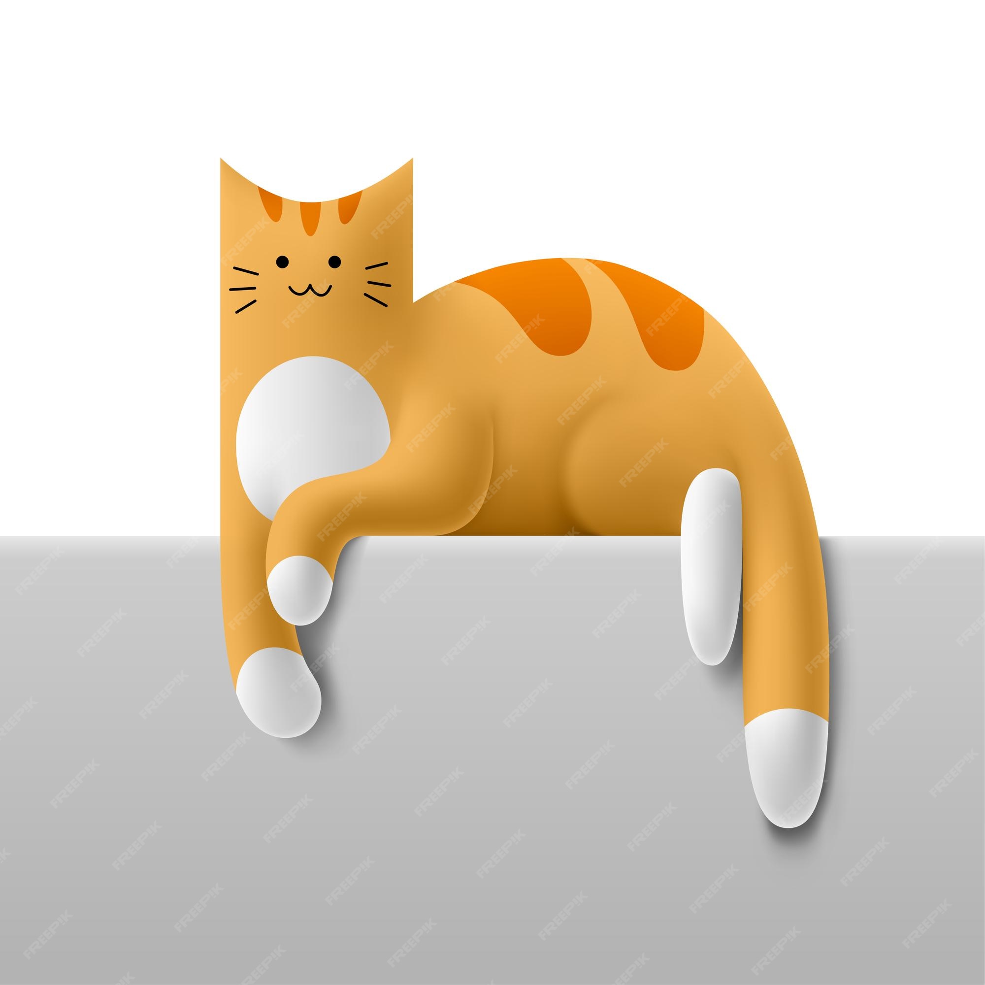 Gato Feliz Engraçado E Bonito Da Laranja Do Kawaii Ilustração Stock -  Ilustração de feliz, três: 120351923