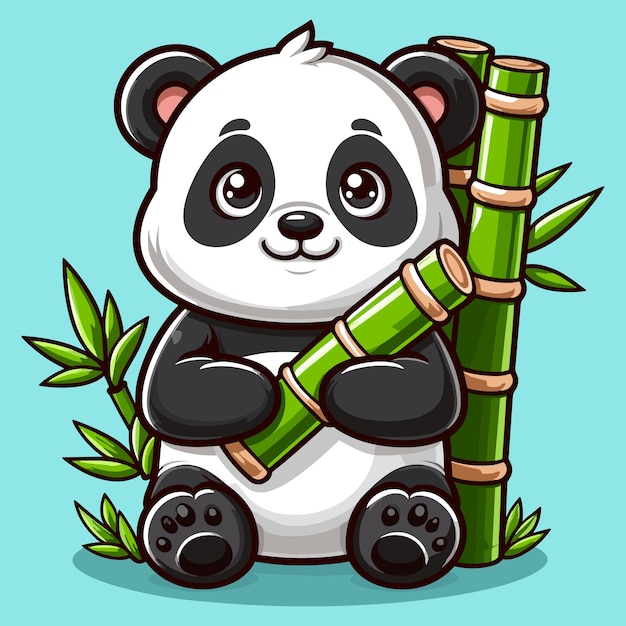 Vetor ilustração de desenho animado vetorial do panda