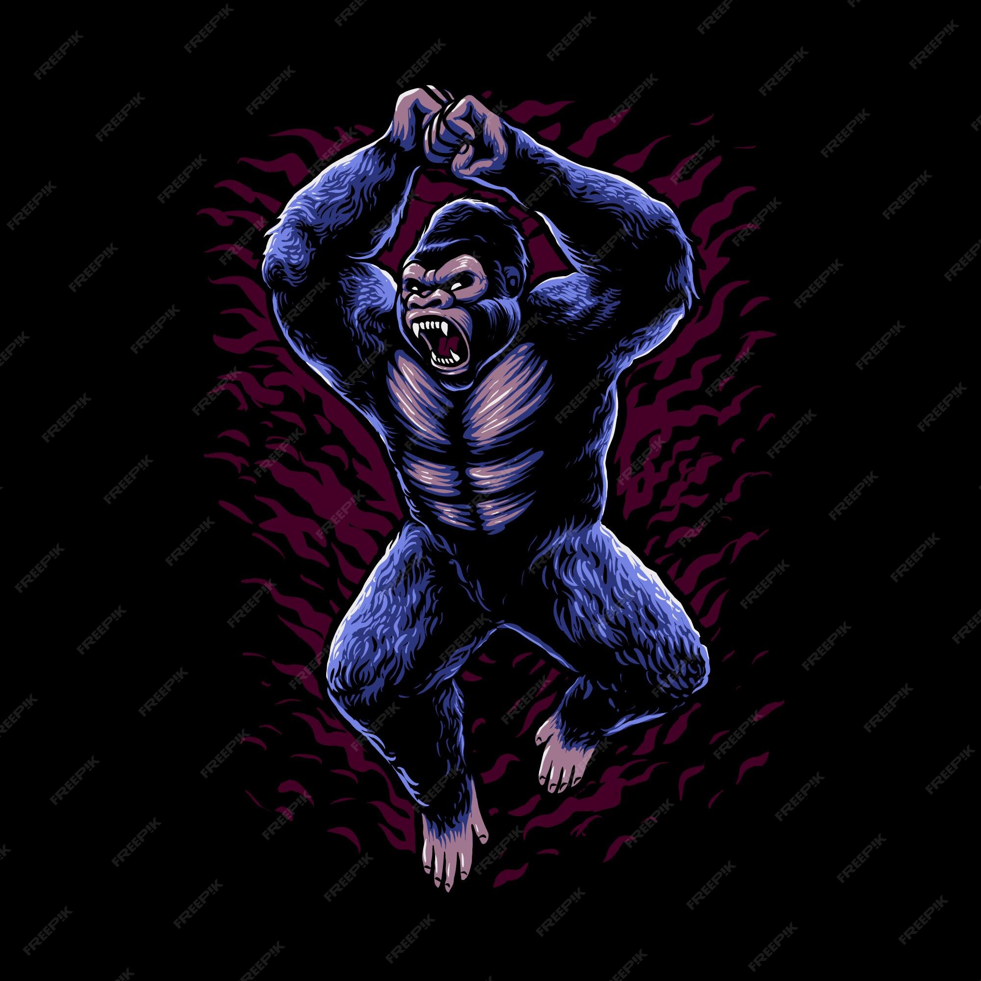 Homem De Ferro Voador Perto De Um Grande Gorila Selvagem. Robô De Desenho  Animado Pixelizado Está Lutando Macaco Ilustração do Vetor - Ilustração de  luta, muscular: 214217040