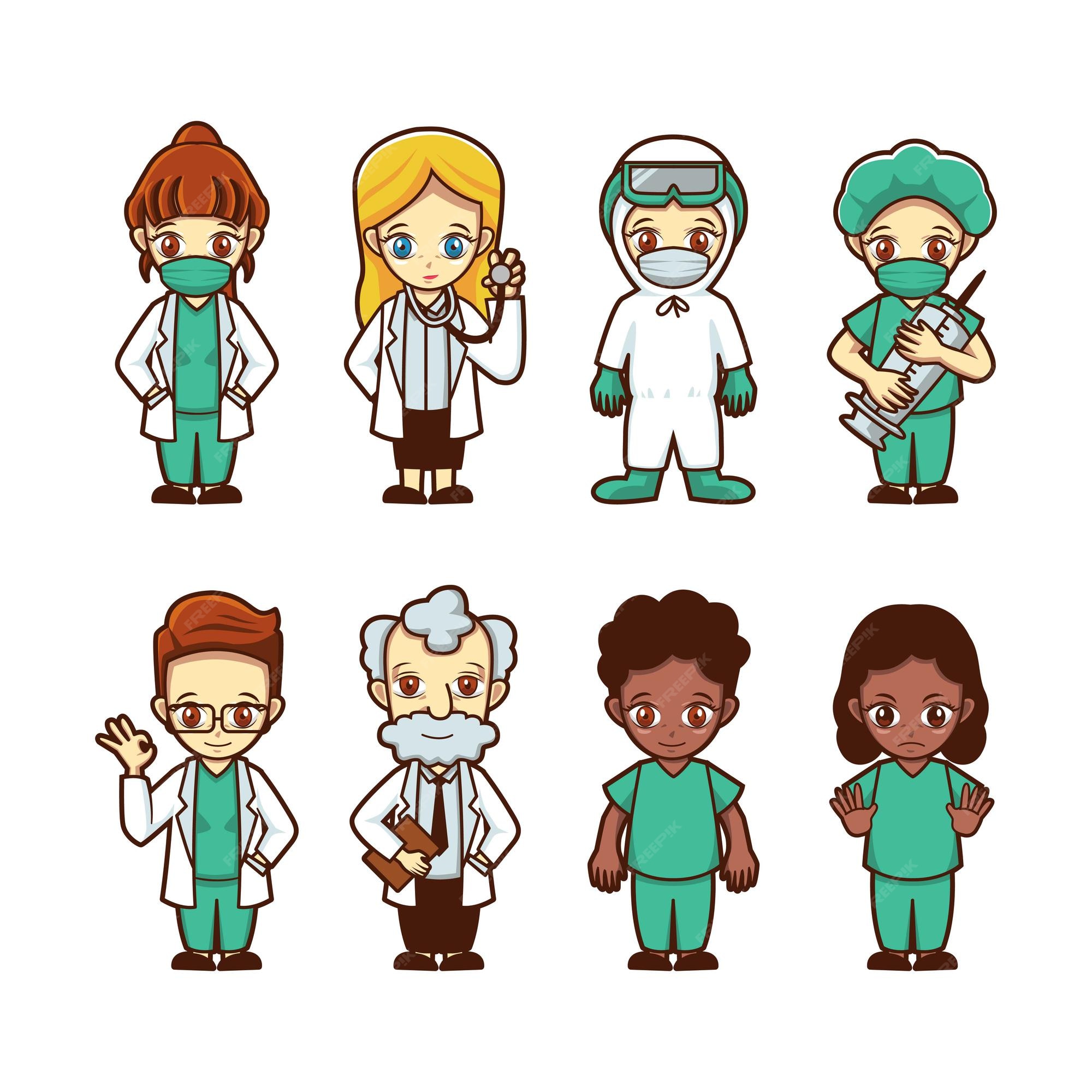 Vector a Ilustração Dos Desenhos Animados Do Pessoal Que Médico Do Hospital  a Equipe Medica E Nutre Ilustração do Vetor - Ilustração de pesquisa,  tratamento: 100337800