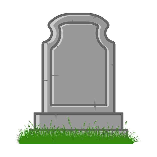 Ilustração de desenho vetorial grave isolada em um fundo branco