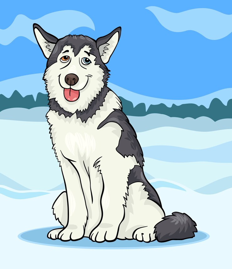 Vetor ilustração de desenhos animados de cachorro mal-humorado ou mal-humorado