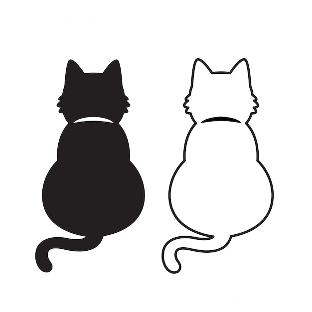 Gato gatinho andando dos desenhos animad, Premium Vector #Freepik  #vector #carater #desenho-animado #animal #gato