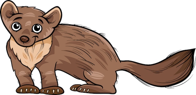Ilustração de desenhos animados de marten animal