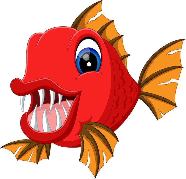 ilustração de desenhos animados de peixe bonito