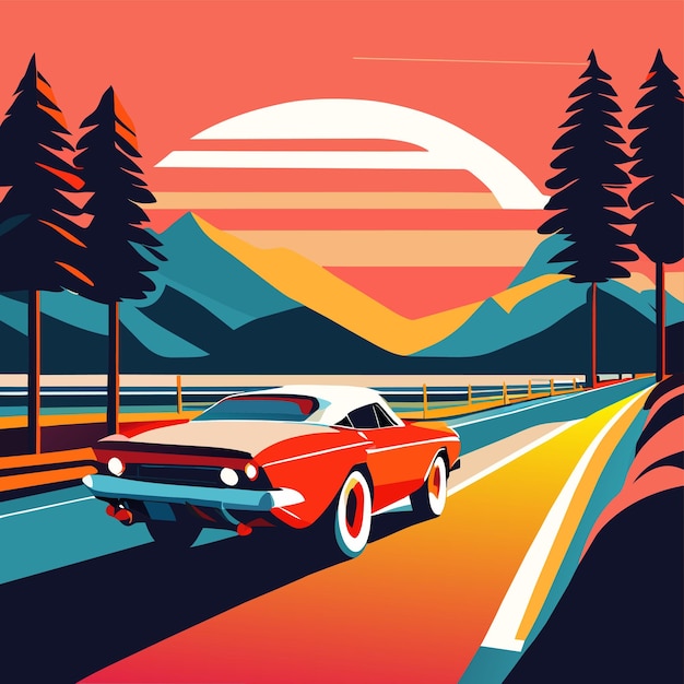 Ilustração de design de camiseta de arte vetorial retro vintage