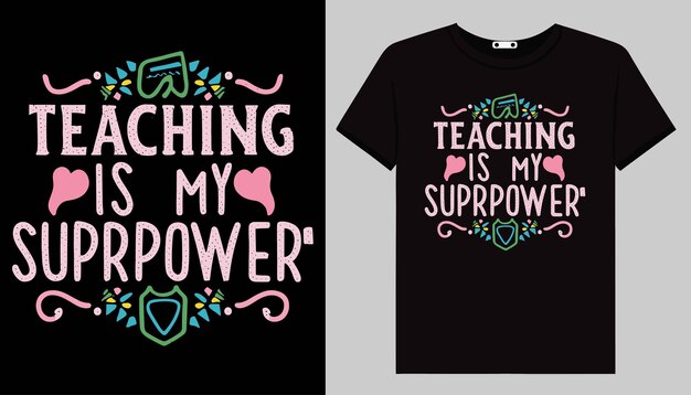 Ilustração de design de camiseta de professor