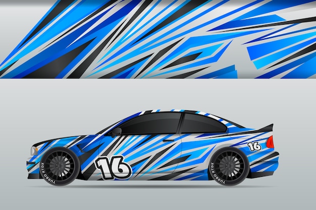 Ilustração de design de envoltório de carro