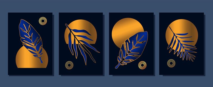 Ilustração de design de estilo moderno de um fundo com as folhas de palmeira