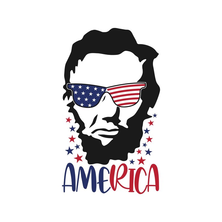 Vetor ilustração de design de fundo vetorial de abraham lincoln american