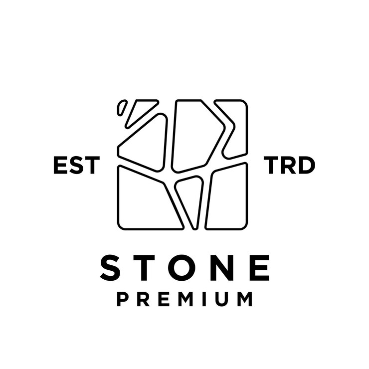 Vetor ilustração de design de ícone de logotipo de pedra