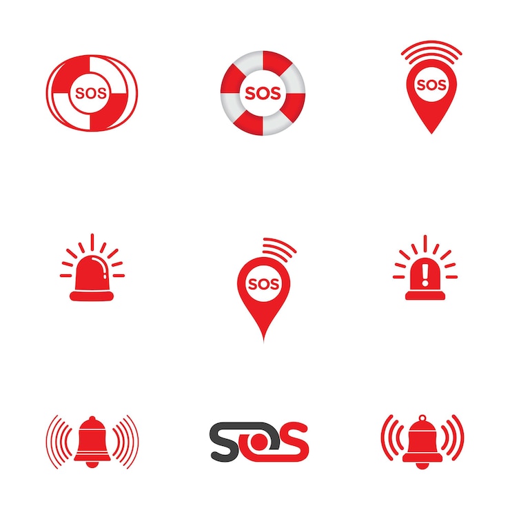Vetor ilustração de design de ícone do vetor sos