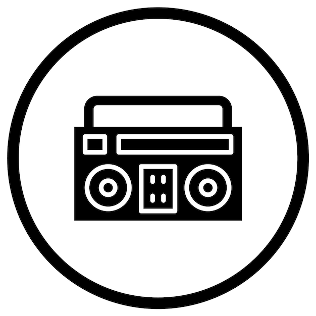 Vetor ilustração de design de ícone vetorial de boombox