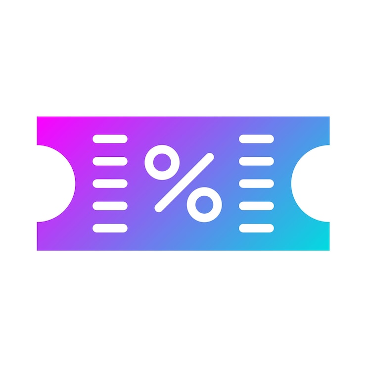 Vetor ilustração de design de ícone vetorial de cupom