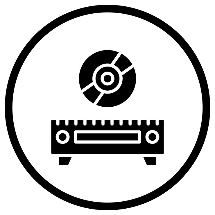 Vetor ilustração de design de ícone vetorial do leitor de cd