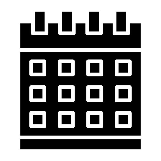 Ilustração de design de ícones vetoriais de calendário