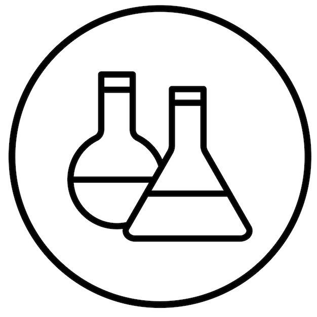 Vetor ilustração de design de ícones vetoriais de química