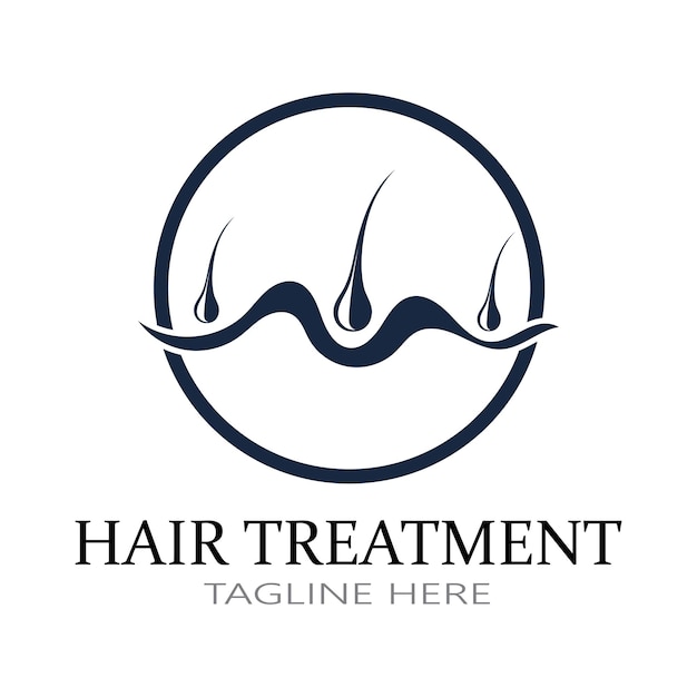 Ilustração de design de imagem vetorial de logotipo de remoção de logotipo de tratamento capilar