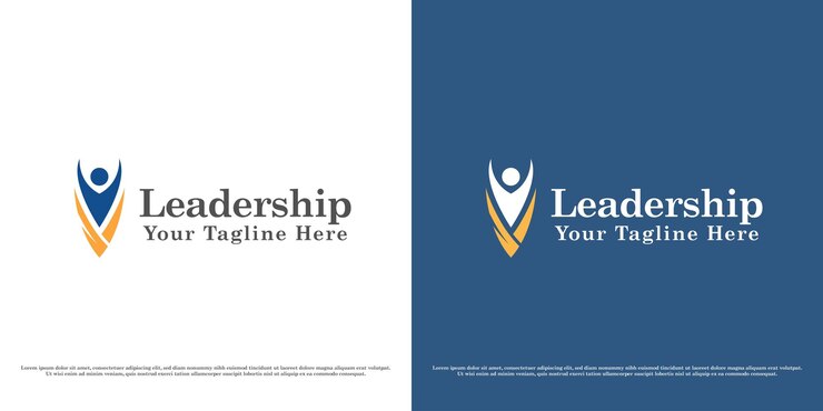 Vetor ilustração de design de logotipo de liderança silhueta de pessoa de sucesso sucesso grande posição de carreira de trabalho
