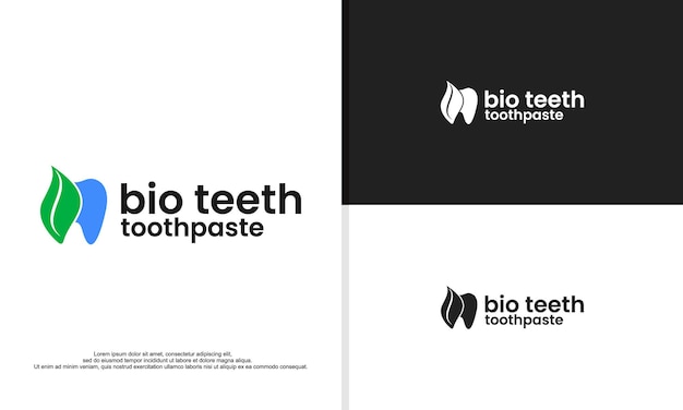 Ilustração de design de logotipo de pasta de dente biológica