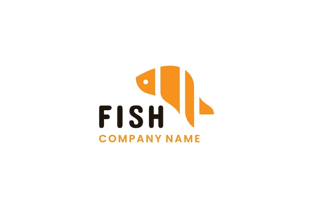 Ilustração de design de logotipo de peixe geométrico criativo