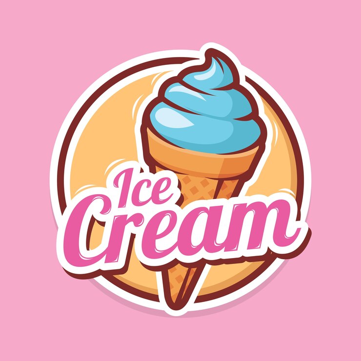 Vetor ilustração de design de logotipo de sorvete