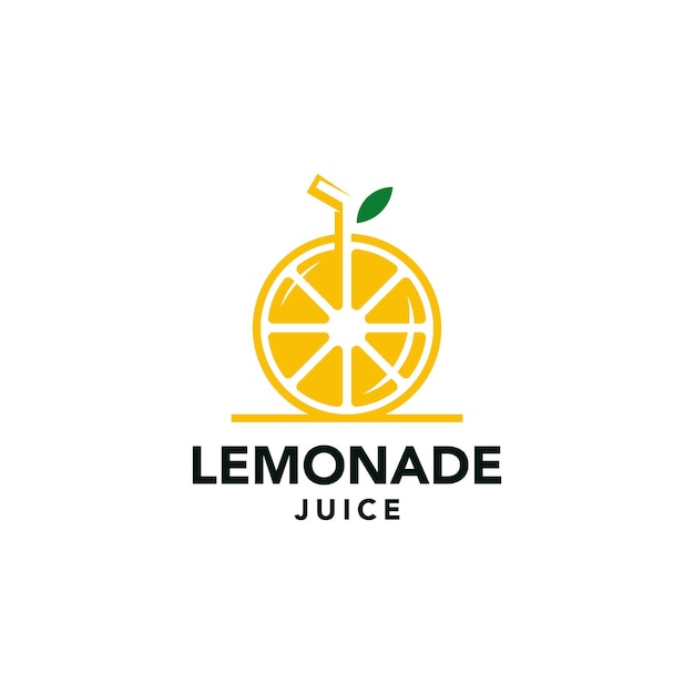 Ilustração de design de logotipo de suco de limão vetor premium