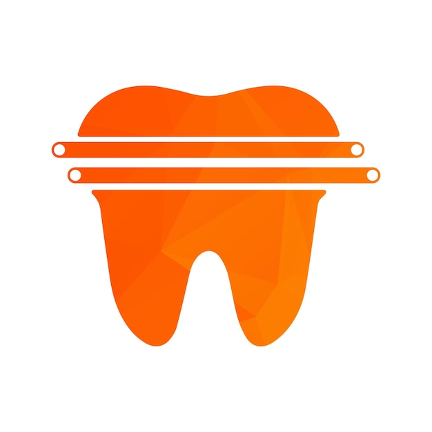 Ilustração de design de logotipo de técnicos de reparação de dentes