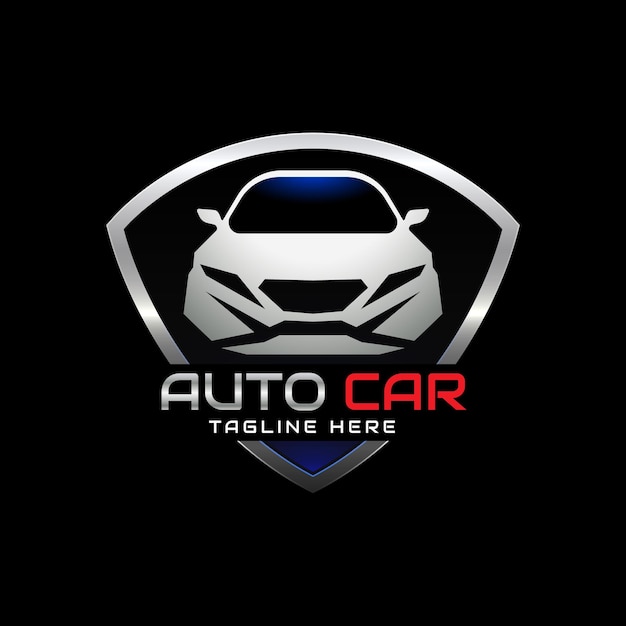 Vetor ilustração de design de logotipo de vetor de conceito de carro automático