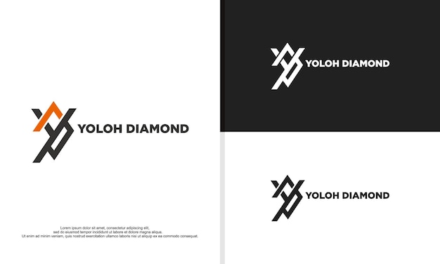 Ilustração de design de logotipo simples de diamante