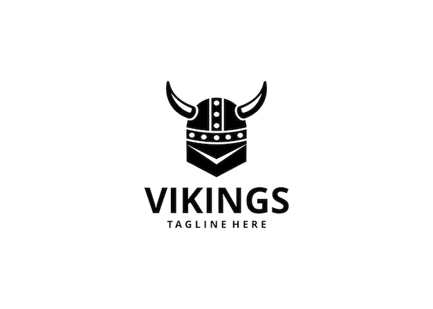 Vetor ilustração de design de logotipo viking helmet, design gráfico abstrato, cross fit, ginásio, game club, esportes