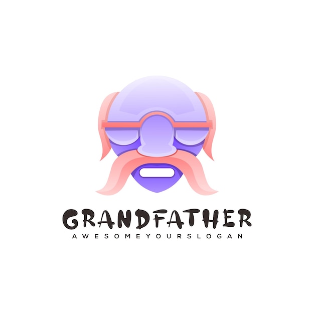 Ilustração de design de modelo de logotipo do avô